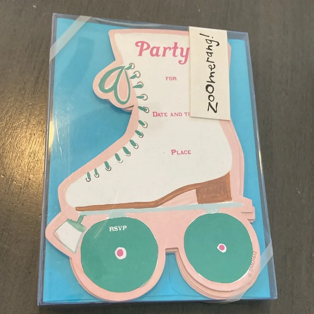 20 Roller Skate Party Invitations + 20 Thank you Mara-Mi Zoomerang